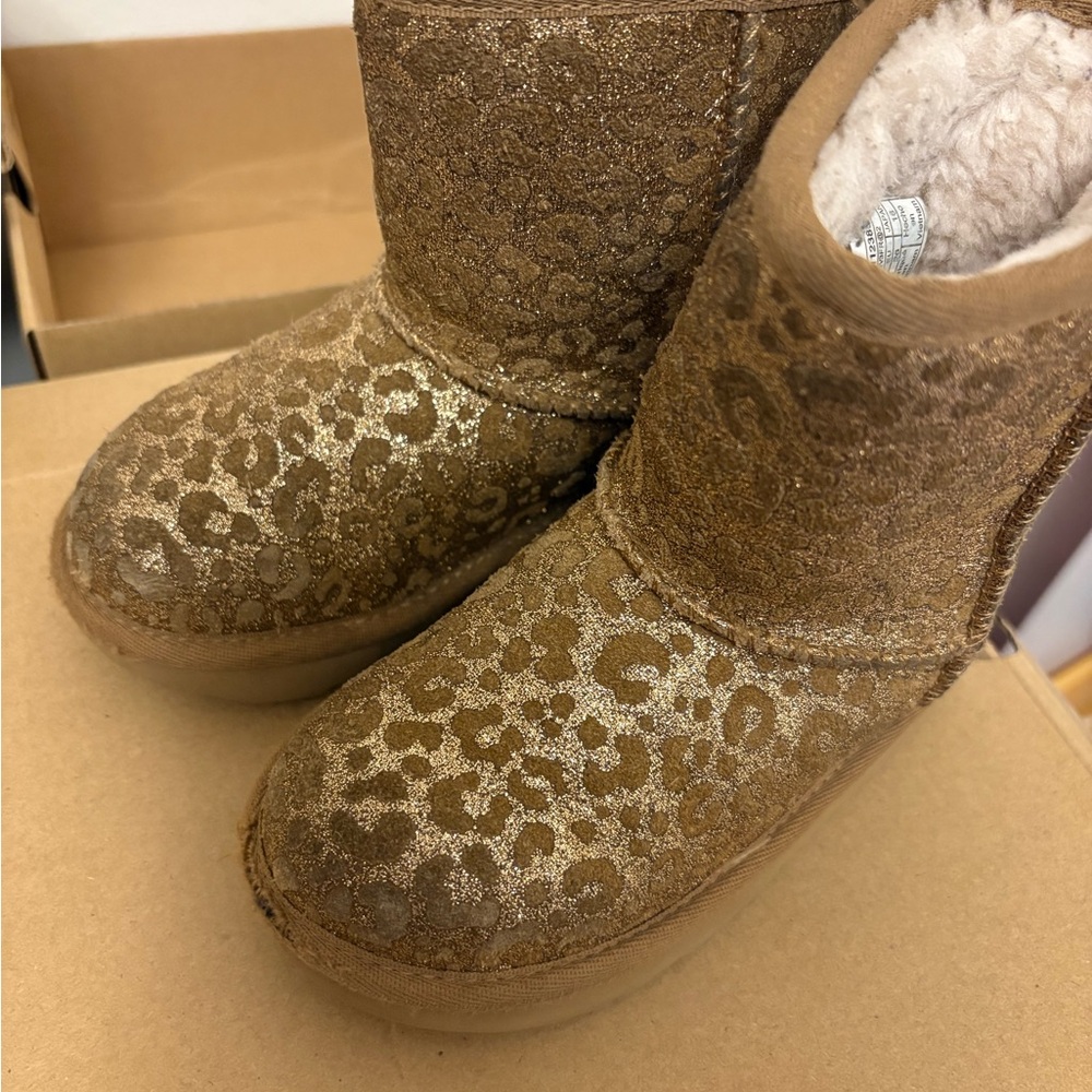 UGG Brown Leopard Print Winter Boots